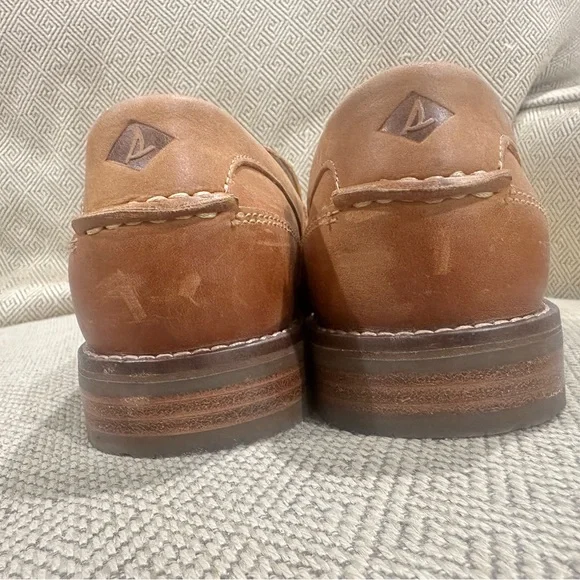 New without tags men’s 10 1/2 leather Sperry top slider shoes - Picture 2 of 5